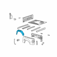 OEM 2002 Ford F-150 Wheelhouse Liner Diagram - YL3Z-8427886-AA