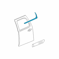 OEM 2014 Chevrolet Silverado 2500 HD Belt Weatherstrip Diagram - 22774087