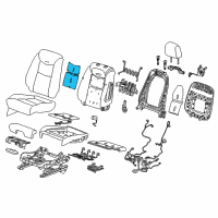 OEM 2022 Cadillac XT5 Seat Back Heater Diagram - 13599925