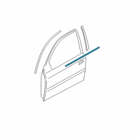 OEM 2017 Hyundai Accent Weatherstrip Assembly-Front Door Belt Outside LH Diagram - 82210-1R001