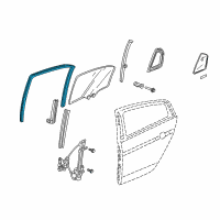 OEM 2008 Acura TL Channel, Right Rear Door Run Diagram - 72735-SEP-A01