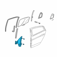 OEM 2008 Acura TL Regulator Assembly, Left Rear Door Power Diagram - 72750-SEP-A02