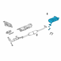 OEM Honda CR-V Muffler Set, Exhuast Diagram - 18030-S9A-A02