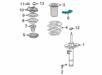 OEM 2022 Honda Civic RUBBER, L- FR Diagram - 51694-T20-A01