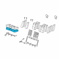 OEM 2007 Saturn Aura Pad Asm-Rear Seat Cushion (W/ Wire) Diagram - 25802038