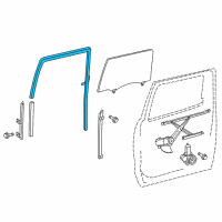 OEM 2018 Toyota Tundra Glass Run Diagram - 68142-0C040