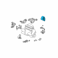 OEM 2001 Honda Civic Rubber, RR. Engine Mounting Diagram - 50810-S5A-992