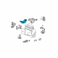 OEM 2002 Honda Civic Bracket Set, Engine Mount Diagram - 04111-PLC-305