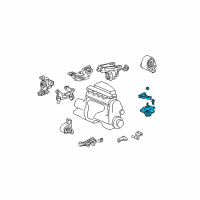 OEM 2002 Honda Civic Rubber Assy., Engine Side Mounting Diagram - 50820-S5A-013