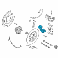 OEM Lincoln MKX Caliper Mount Diagram - DT4Z-2B511-B
