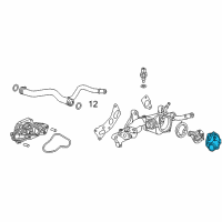OEM 2017 Acura RDX Cover Assembly, Thermostat Diagram - 19315-58K-H01