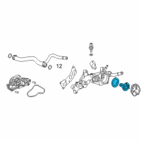 OEM Acura RDX Thermostat Assembly Diagram - 19301-R8A-A00