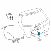 OEM 2009 Toyota Yaris Lock Assembly Diagram - 69350-52261