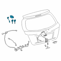 OEM 2017 Toyota Yaris Cylinder & Keys Diagram - 69055-52490