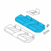 OEM 2020 BMW M340i FOAM RUBBER PAD, SEAT, REAR Diagram - 52-20-7-449-504