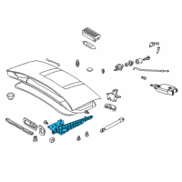 OEM 1996 BMW Z3 Left Trunk Lid Hinge Diagram - 41-62-8-413-371