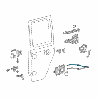 OEM Jeep Gladiator Cable-Inside Handle To Latch Diagram - 68301956AA