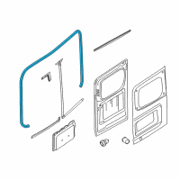 OEM 2020 Nissan NV3500 WEATHERSTRIP Back Door Diagram - 90832-1PF1A