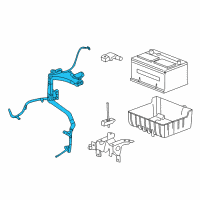 OEM 2007 Mercury Montego Positive Cable Diagram - 7G1Z-14300-CA