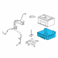 OEM 2006 Mercury Montego Battery Tray Diagram - 7F9Z-10732-A