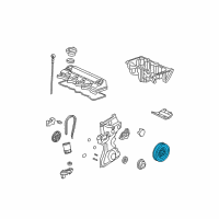 OEM Honda Civic Pulley, Crankshaft Diagram - 13810-RNA-A02