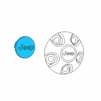 OEM 2021 Jeep Gladiator Wheel Center Cap Diagram - 1LB77MALAC