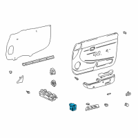 OEM 1991 Toyota Corolla Switch Assy, Outer Mirror Diagram - 84870-20080