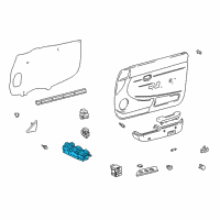 OEM Toyota T100 Window Switch Diagram - 84820-16060