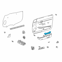 OEM Toyota Tacoma Armrest Diagram - 74220-35010-B1