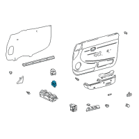 OEM 1997 Toyota T100 Switch Assy, Door Control Diagram - 84930-12120