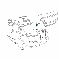 OEM 2001 Toyota Echo Lock Assembly Diagram - 64610-52040