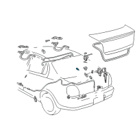 OEM 2017 Toyota Mirai Trunk Lid Pad Diagram - 90105-06168