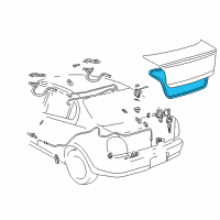 OEM 2000 Toyota Echo Weatherstrip Diagram - 64461-52010