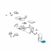 OEM 2002 Ford Explorer Cup Holder Diagram - 1L2Z-7813562-DAA