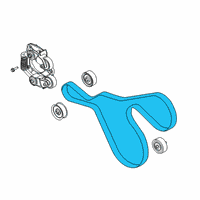 OEM 2020 Lincoln Aviator Serpentine Belt Diagram - L1MZ-8620-E