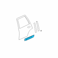 OEM 2005 GMC Envoy Side Molding Diagram - 15001169
