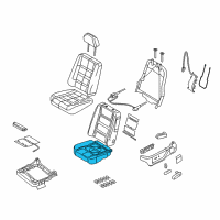 OEM Mercury Montego Seat Cushion Pad Diagram - 5F9Z-74632A23-AA