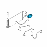 OEM 2003 Pontiac Montana Air Conditioner Compressor Assembly Diagram - 19130448