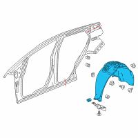 OEM 2022 Chevrolet Bolt EV Wheelhouse Liner Diagram - 95429677