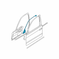 OEM 1998 BMW 528i Front Right Seal.Betw.Door A.Roof Frame Diagram - 51-21-0-402-746