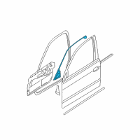 OEM BMW M5 Front Right Seal.Betw.Door A.Roof Frame Diagram - 51-21-0-402-746