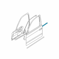 OEM 1999 BMW 528i Door Weather Strip Outer Left Diagram - 51-21-8-159-235