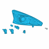 OEM Nissan Altima Lamp Assembly - Head, RH Diagram - 26010-3TA9A