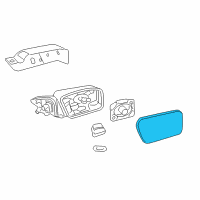 OEM 2007 Lincoln MKZ Mirror Glass Diagram - 6H6Z-17K707-A