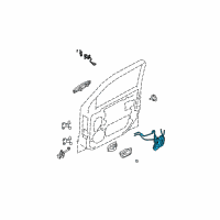 OEM 2005 Kia Sorento Front Door Latch Assembly, Left Diagram - 813103E000