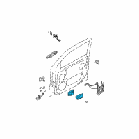 OEM Kia Sorento Front Door Inside Handle Assembly, Left Diagram - 826103E011