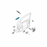 OEM 2003 Kia Sorento Front Door Outside Handle Assembly, Left Diagram - 826503E021XX