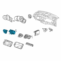 OEM 2009 Acura RDX Switch Assembly, Driver Side Automatic Air Conditioner (Blue Black Metallic) Diagram - 79620-STK-A42ZA