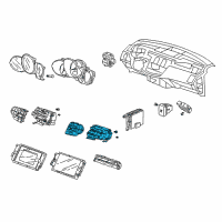 OEM 2008 Acura RDX Switch Assembly, Passenger Side Automatic Air Conditioner (Blue Black Metallic) Diagram - 79630-STK-A42ZA