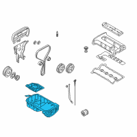 OEM 1998 Kia Sephia Pan Assembly-Oil Diagram - 0K2N510400